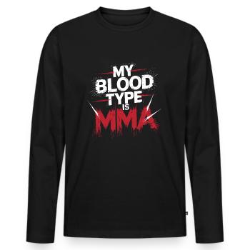 For fighters with a heart - Men's Premium Organic Long Sleeve Shirt - black - Front - Nico (187cm)