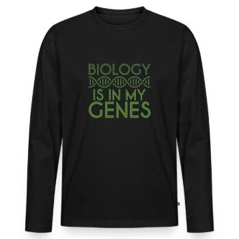 Biologie Génétique molécules d’ADN gènes - T-shirt manches longues Premium bio Homme - noir - Devant - Nico (187cm)