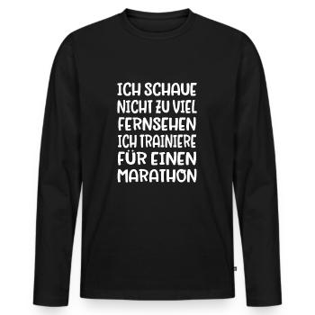 Film Spruch Fun - Männer Premium Bio Langarmshirt - Schwarz - Vorne - Nico (187cm)