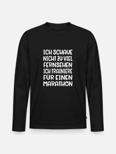 Film Spruch Fun - Männer Premium Bio Langarmshirt - Schwarz
