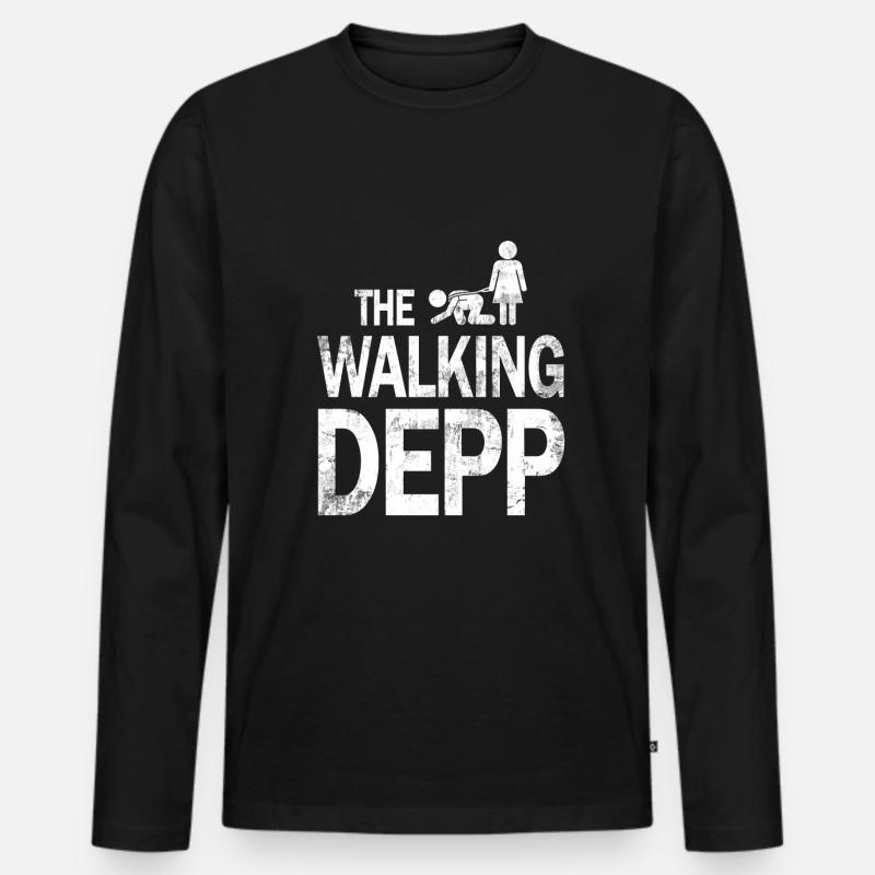 The walking Depp JGA Männer Junggesellenabschied - Männer Premium Bio Langarmshirt - Schwarz