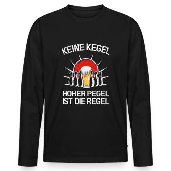 Kegeln Kegelclub Kegelbhan Kegler - Männer Premium Bio Langarmshirt - Schwarz - Vorne - Nico (187cm)