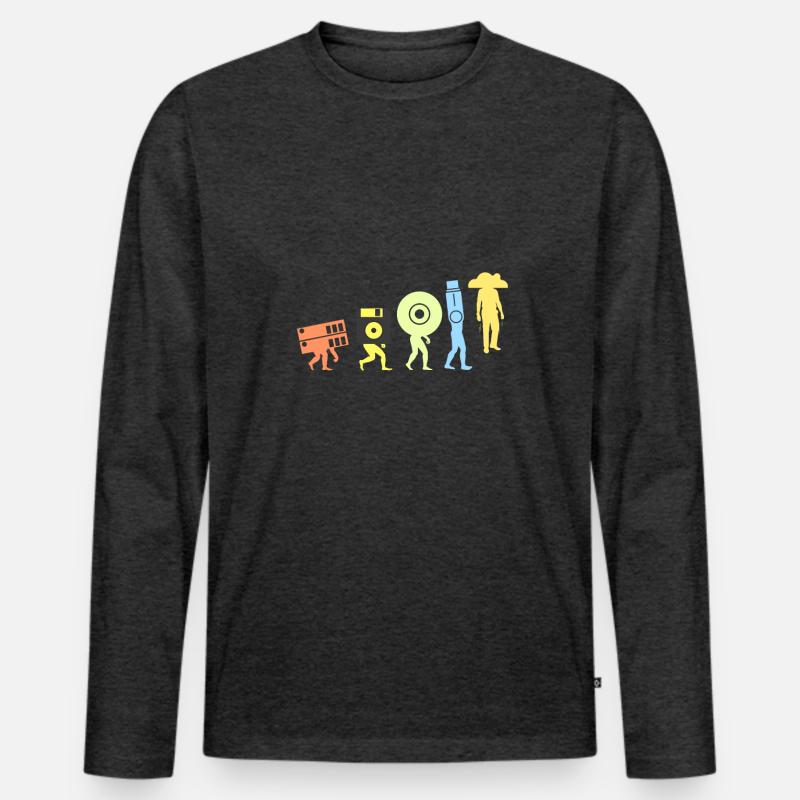 Evolution Datenspeicherung Cloud Programmierung Männer Premium Bio Langarmshirt