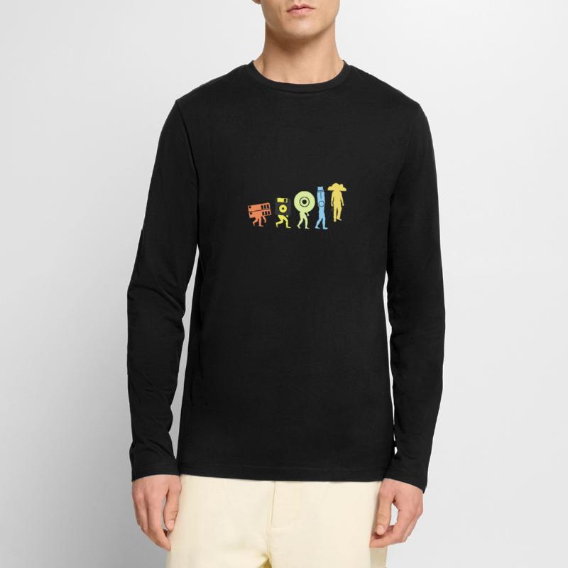 Evolution Datenspeicherung Cloud Programmierung Männer Premium Bio Langarmshirt
