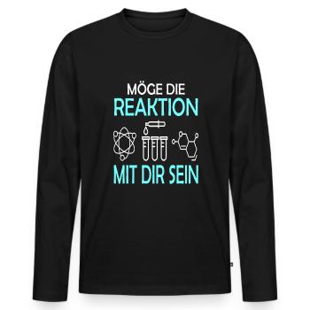 Chemielaborant Chemiker MTLA Chemielabor - Männer Premium Bio Langarmshirt - Schwarz - Vorne - Nico (187cm)