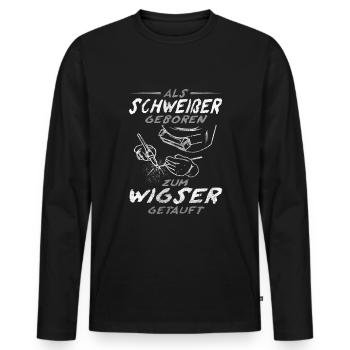 Wigser Wig Schweißen Schweißfachmann - Männer Premium Bio Langarmshirt - Schwarz - Vorne - Nico (187cm)