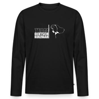 TEAM Deutsch Kurzhaar Hunde Hund Wilsigns - Männer Premium Bio Langarmshirt - Schwarz - Vorne - Nico (187cm)