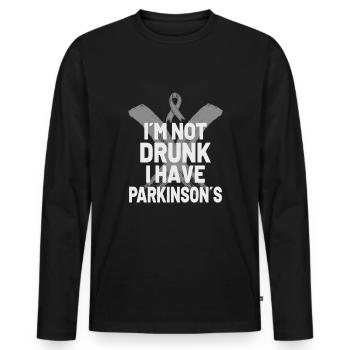 PARKINSON'S AWARENESS PARKINSON'S DISEASE POISON - Men's Premium Organic Long Sleeve Shirt - black - Front - Nico (187cm)