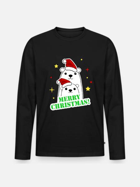 Joyeux Noël - T-shirt manches longues Premium bio Homme - noir