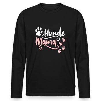 Hund Hundemama Hundebesitzerin Hundehalterin - Männer Premium Bio Langarmshirt - Schwarz - Vorne - Nico (187cm)