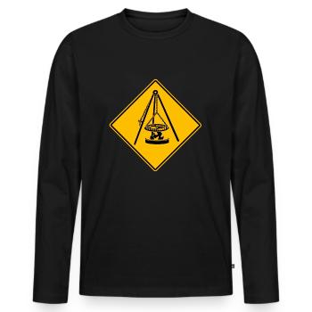 panning grilling saarland saarländer swivel - Men's Premium Organic Long Sleeve Shirt - black - Front - Nico (187cm)