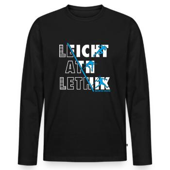 Leichtathletik Leichtathlet Männer Jungen Geschenk - Männer Premium Bio Langarmshirt - Schwarz - Vorne - Nico (187cm)