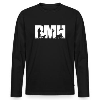 BMH BAVARIAN MOUNTAIN HOUND Hunting Dogs Wilsigns - Men's Premium Organic Long Sleeve Shirt - black - Front - Nico (187cm)