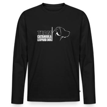 TEAM Catahoula Leopard Dog Hunde Hund Wilsigns - Männer Premium Bio Langarmshirt - Schwarz - Vorne - Nico (187cm)