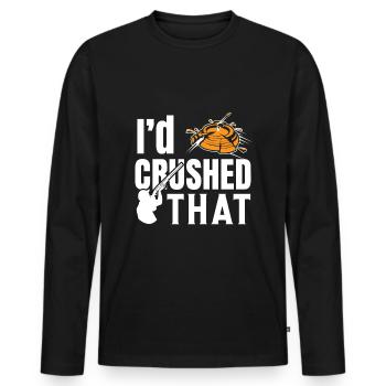 clay pigeon shooting sayings clay pigeons - Men's Premium Organic Long Sleeve Shirt - black - Front - Nico (187cm)