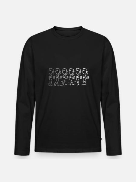 Biertrinker Bier Spruch Bierliebhaber - Männer Premium Bio Langarmshirt - Schwarz
