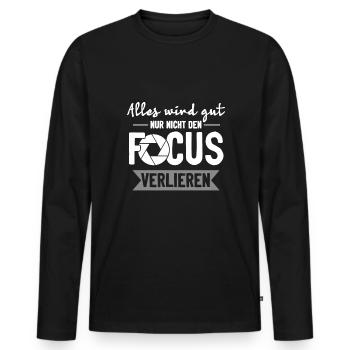 Fotograf Fotografie fotografieren - Männer Premium Bio Langarmshirt - Schwarz - Vorne - Nico (187cm)