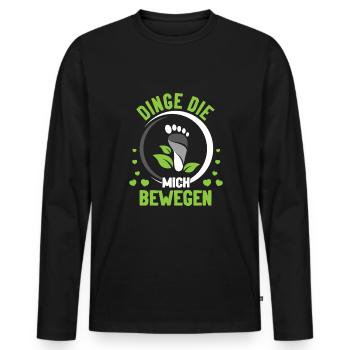 Podologin Nageldesignerin Podologie - Männer Premium Bio Langarmshirt - Schwarz - Vorne - Nico (187cm)
