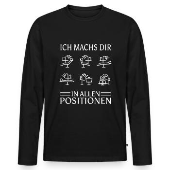 Zahnarzt Spruch Zahnmedizin Zahnchirurg - Männer Premium Bio Langarmshirt - Schwarz - Vorne - Nico (187cm)