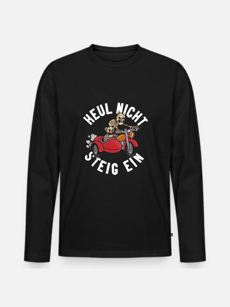 Beiwagen Motorrad Seitenwagen Motorradgespann - Männer Premium Bio Langarmshirt - Schwarz