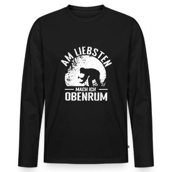 dachdecker geschenk dachdeckermeister Handwerker - Männer Premium Bio Langarmshirt - Schwarz - Vorne - Nico (187cm)