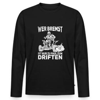 ATV Quad Bike 4x4 Quadfahrer Quadbike - Männer Premium Bio Langarmshirt - Schwarz - Vorne - Nico (187cm)
