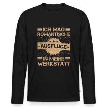 Schreiner Tischler Sprüche Tischlermeister - Männer Premium Bio Langarmshirt - Schwarz - Vorne - Nico (187cm)