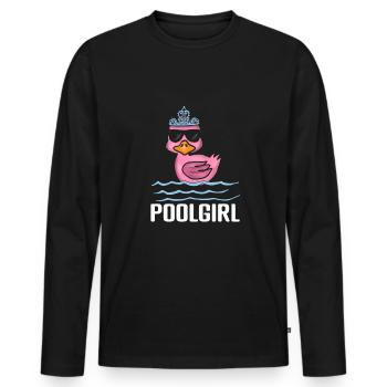 Maître nageur - T-shirt manches longues Premium bio Homme - noir - Devant - Nico (187cm)