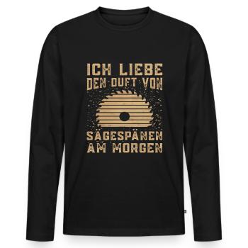 Schreiner Tischler Sprüche Tischlermeister - Männer Premium Bio Langarmshirt - Schwarz - Vorne - Nico (187cm)