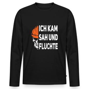 Vorarbeiter Tiefbau Straßenbau - Männer Premium Bio Langarmshirt - Schwarz - Vorne - Nico (187cm)