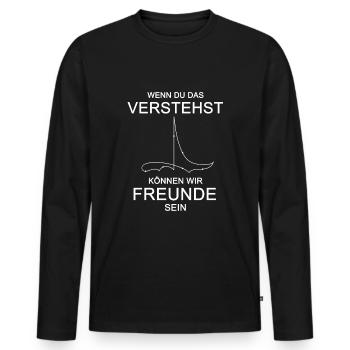 Chorleiter Dirigenten bei der Probe Taktstock - Männer Premium Bio Langarmshirt - Schwarz - Vorne - Nico (187cm)