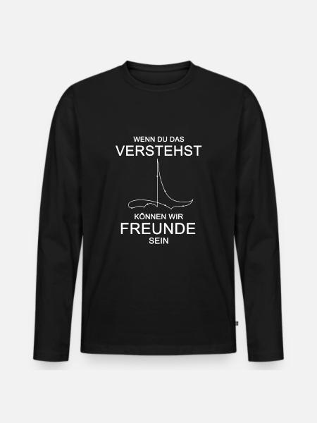 Chorleiter Dirigenten bei der Probe Taktstock - Männer Premium Bio Langarmshirt - Schwarz