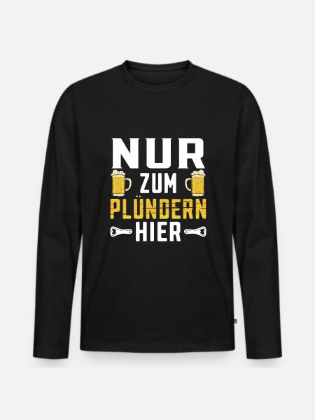 Nachbar Einzug Einweihungsparty Nachbarschaft - Männer Premium Bio Langarmshirt - Schwarz
