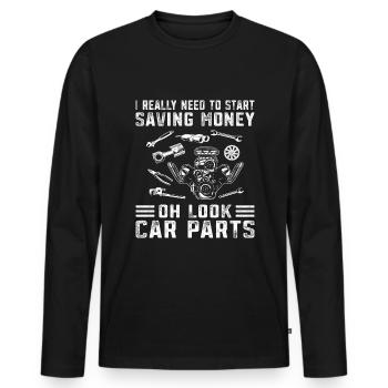 Garage Car parts mechanic racing car lover - Männer Premium Bio Langarmshirt - Schwarz - Vorne - Nico (187cm)