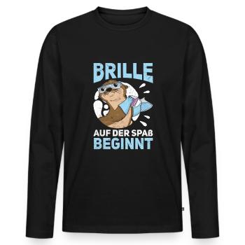 Chemielaborant Chemiker Chemielabor - Männer Premium Bio Langarmshirt - Schwarz - Vorne - Nico (187cm)