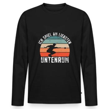 Boule Spiel Petanque Crossboule - Männer Premium Bio Langarmshirt - Schwarz - Vorne - Nico (187cm)