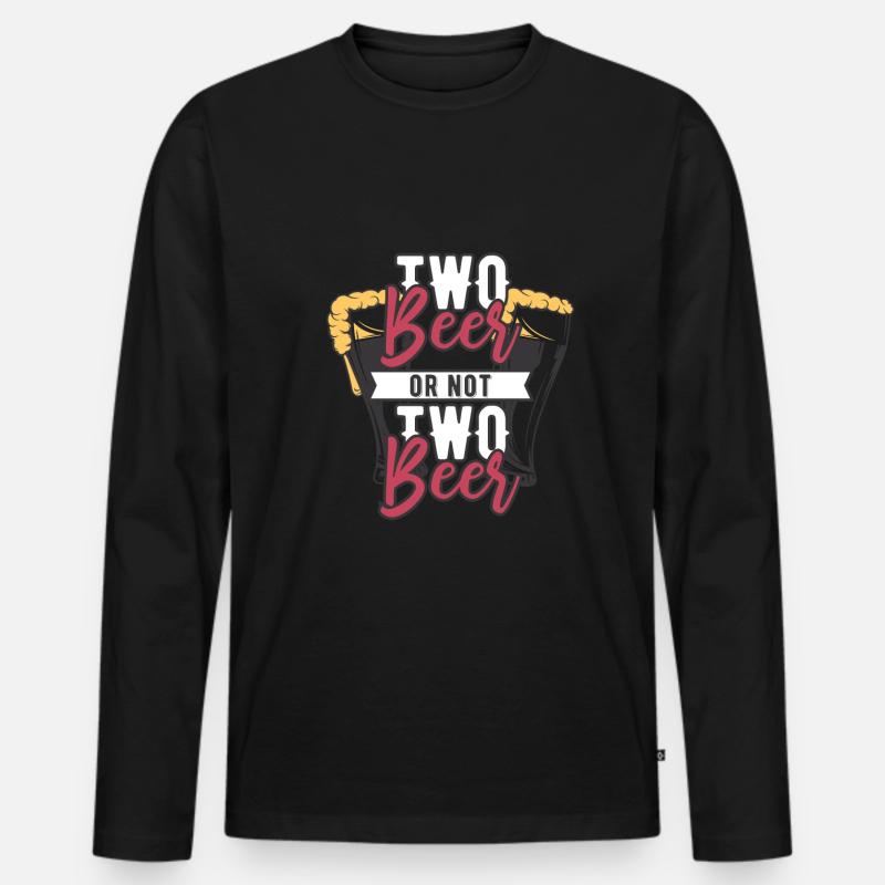 Bier - Männer Premium Bio Langarmshirt - Schwarz