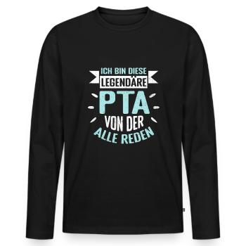 Apotheker Spruch PTA Pharmazeut - Männer Premium Bio Langarmshirt - Schwarz - Vorne - Nico (187cm)