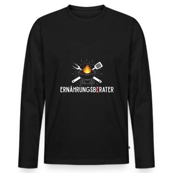 Ernährungsbrater Grill Männer lustig Grillen - Männer Premium Bio Langarmshirt - Schwarz - Vorne - Nico (187cm)