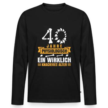 Physiotherapeut Geschenke Physio Sprüche - Männer Premium Bio Langarmshirt - Schwarz - Vorne - Nico (187cm)
