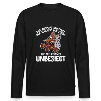 ATV Quad Bike 4x4 Quadfahrer Quadbike - Männer Premium Bio Langarmshirt - Schwarz - Vorne - Nico (187cm)