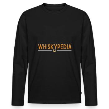 Whiskypedia Whiskey Single Malt - Men's Premium Organic Long Sleeve Shirt - black - Front - Nico (187cm)