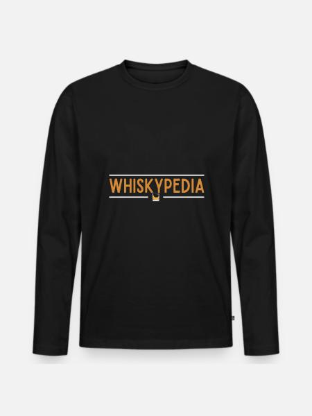 Whiskypedia Whiskey Single Malt - Men's Premium Organic Long Sleeve Shirt - black