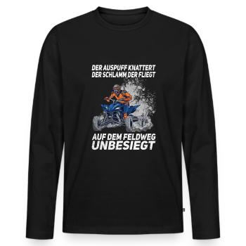 ATV Quad Bike 4x4 Quadfahrer Quadbike - Männer Premium Bio Langarmshirt - Schwarz - Vorne - Nico (187cm)