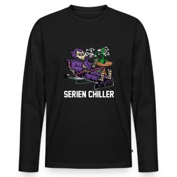 Lustiger Shisha Spruch Wasserpfeife - Männer Premium Bio Langarmshirt - Schwarz - Vorne - Nico (187cm)