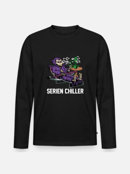 Lustiger Shisha Spruch Wasserpfeife - Männer Premium Bio Langarmshirt - Schwarz
