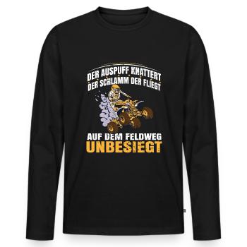 ATV Quad Bike 4x4 Quadfahrer Quadbike - Männer Premium Bio Langarmshirt - Schwarz - Vorne - Nico (187cm)