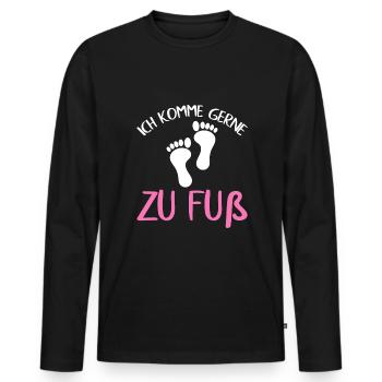 Podologin Nageldesignerin Podologie - Männer Premium Bio Langarmshirt - Schwarz - Vorne - Nico (187cm)