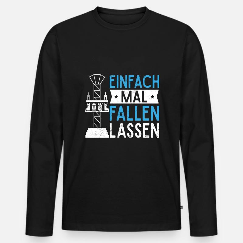Achterbahn Freizeitpark Rollercoaster Männer Premium Bio Langarmshirt