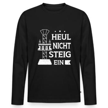 Achterbahn Freizeitpark Rollercoaster - Männer Premium Bio Langarmshirt - Schwarz - Vorne - Nico (187cm)